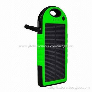 5,000mAh Solar Power Bank with Carabiner